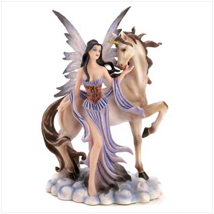 Unicorn and Fairy  Figurine